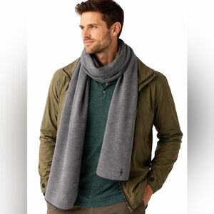 Smartwool Merino Wool Travel Wrap Scarf Gray Lightweight unisex Shawl 78x15